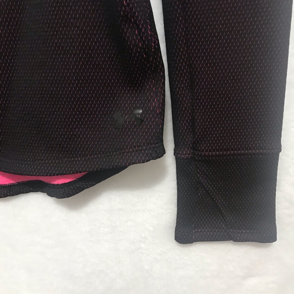 Under Armour Workout Jacket Hooded Zip Up Pink Med - Picture 4 of 9